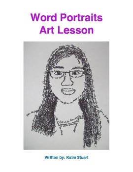 Preview of Word Portraits Art and Writing Lesson!
