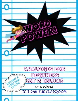 Preview of Word Power Analogies Set 2 Deluxe with Word Bank