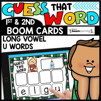 Preview of Long Vowel u Games No Prep Literacy Centers Boom Cards