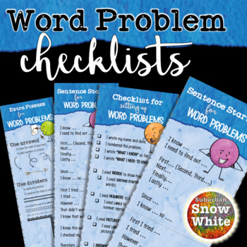 Preview of Word Problem Solving Checklists: Show your work! {Freebie!}
