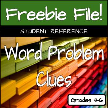 Preview of Word Problem Clues Student Reference