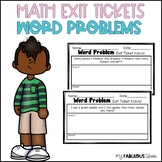 Word Problem Exit Tickets