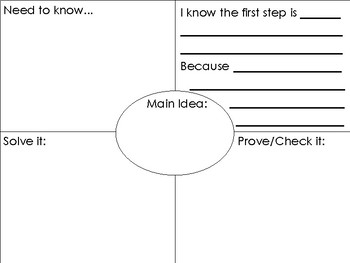 graphic organizer for breaking down assignments