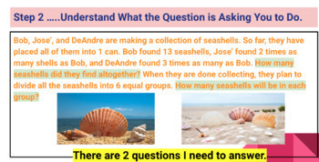 Preview of Word Problem Lesson Videos (multi-step w/mult & div)