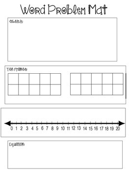 Preview of Word Problem Mat