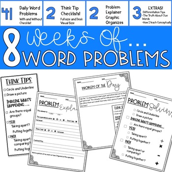 Preview of Word Problem Of The Day- Set 1- 4th Grade