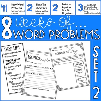 Preview of Word Problem Of The Day- Set 2- 4th Grade