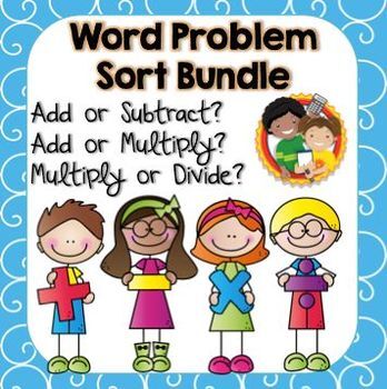 Preview of Word Problem Operation Sort - Bundle