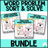 Word Problem Operations Sort & Solve BUNDLE
