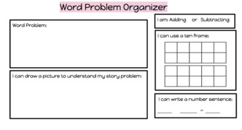 Preview of Word Problem Organizer