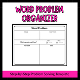 Word Problem Organizer | Math Problem Solving Template | Step-by-Step Strategy