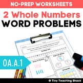 1st Grade Addition and Subtraction Word Problems for Whole