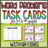 Math Word Problems QR Code Cards