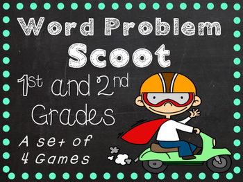 Preview of Word Problem Scoot - 1st and 2nd Grade Common Core