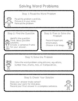 Preview of Word Problem Solving Sheet