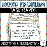 Word Problem Solving Task Cards Addition and Subtraction M