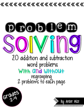 word problem solving sheet