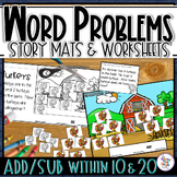 Addition & Subtraction Word Problem Mats & Worksheets  - T