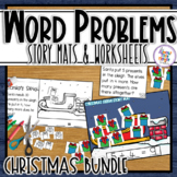 Christmas Word Problem Story Mats & Worksheets for additio