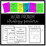 Word Problem Strategy Posters and Worksheet