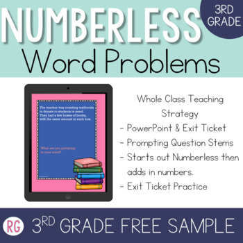 Preview of Free Numberless Word Problems -Strategy to Solve Story Problems