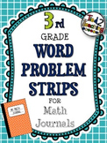 Word Problem Strips for Math Journals - 3rd Grade