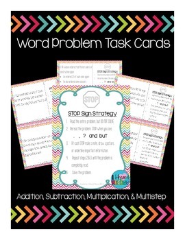 Preview of Word Problem Task Cards