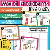 Word Problem Task Cards for First Grade | 1st Grade Math W