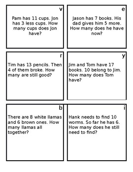 Preview of Word Problem Task Cards with Mystery Joke