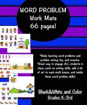 Preview of Word Problem Work Mats for Problem Solving Skills