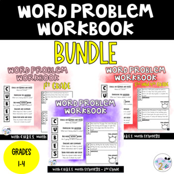 Preview of Word Problem Workbook- With CUBES Strategy | BUNDLE