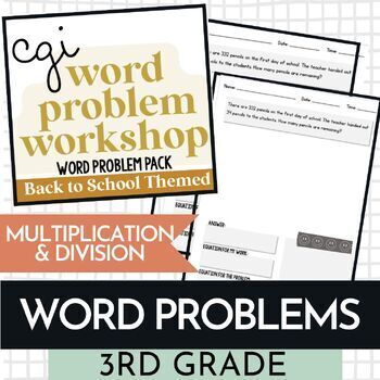 Preview of Word Problem Workshop CGI Multiplication & Division Word Problems