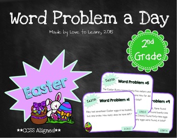 Preview of Word Problem a Day - 2nd Grade (Easter)