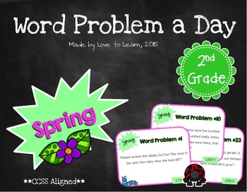 Preview of Word Problem a Day - 2nd Grade (Spring)