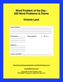Word Problem of the Day - 200 Word Problems & Charts