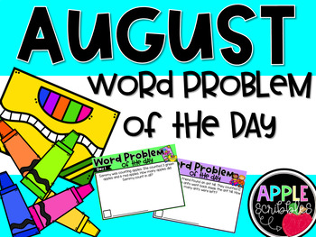 Preview of Word Problem of the Day - AUGUST