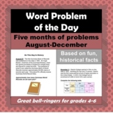 Preview of Word Problem of the Day - Five Month Bundle, August - December