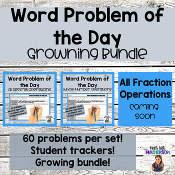 Preview of Word Problem of the Day Growing Bundle