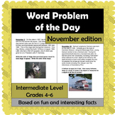 Word Problem of the Day - November - Intermediate Level