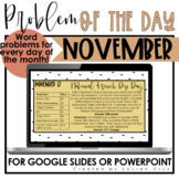 Word Problem of the Day | November Math Problems