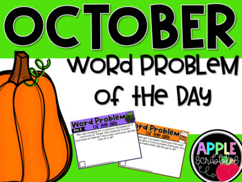 Preview of Word Problem of the Day - OCTOBER