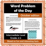 Word Problem of the Day - October - Intermediate Level