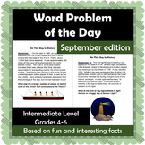 Word Problem of the Day - September - Intermediate Level