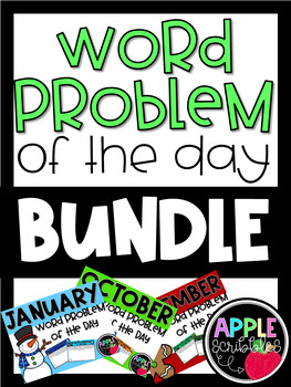 Preview of Word Problem of the Day - YEAR ROUND BUNDLE