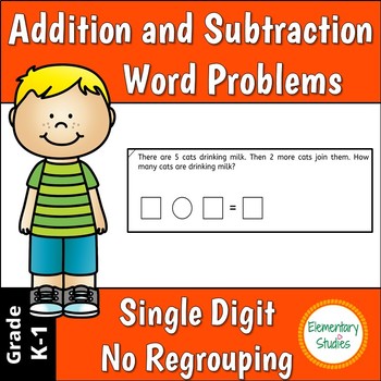 Preview of Addition and Subtraction Word Problems with No Regrouping