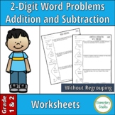 2 Digit Addition and Subtraction Word Problems Without Regrouping