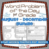 Word Problems 1st Grade Bundle, Spiral Review