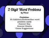 Word Problems - 30 Task Cards - Color and Black/White