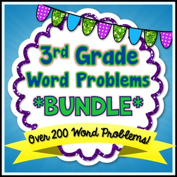 Preview of 3rd Grade Word Problems BUNDLE