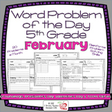 Word Problems 5th Grade, February, Spiral Review